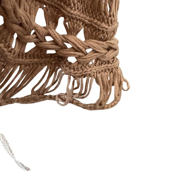 Boho Chic Crochet & Floral Knit Top With Raglan Sleeves Size Small - Picture 12 of 16